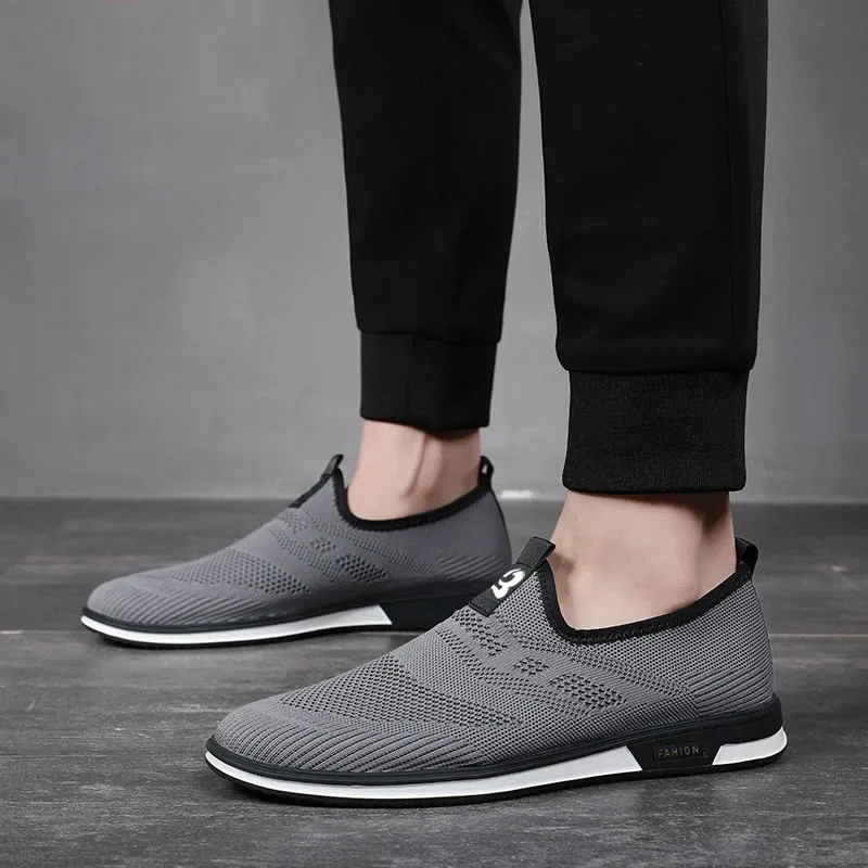 2023Sneakers Men Breathable Mesh Lightweight Casual Shoes Comfortable Soft Bottom Flats Slip on Men Shoes Zapatillas Hombre