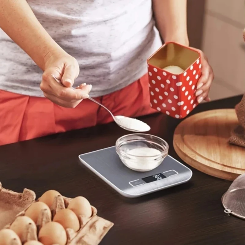 Scale with Tare Function Electronic Coffee Brewing Scale LCD Display Stainless Steel Screen 10kg Kitchen Scale Digital Kitchen