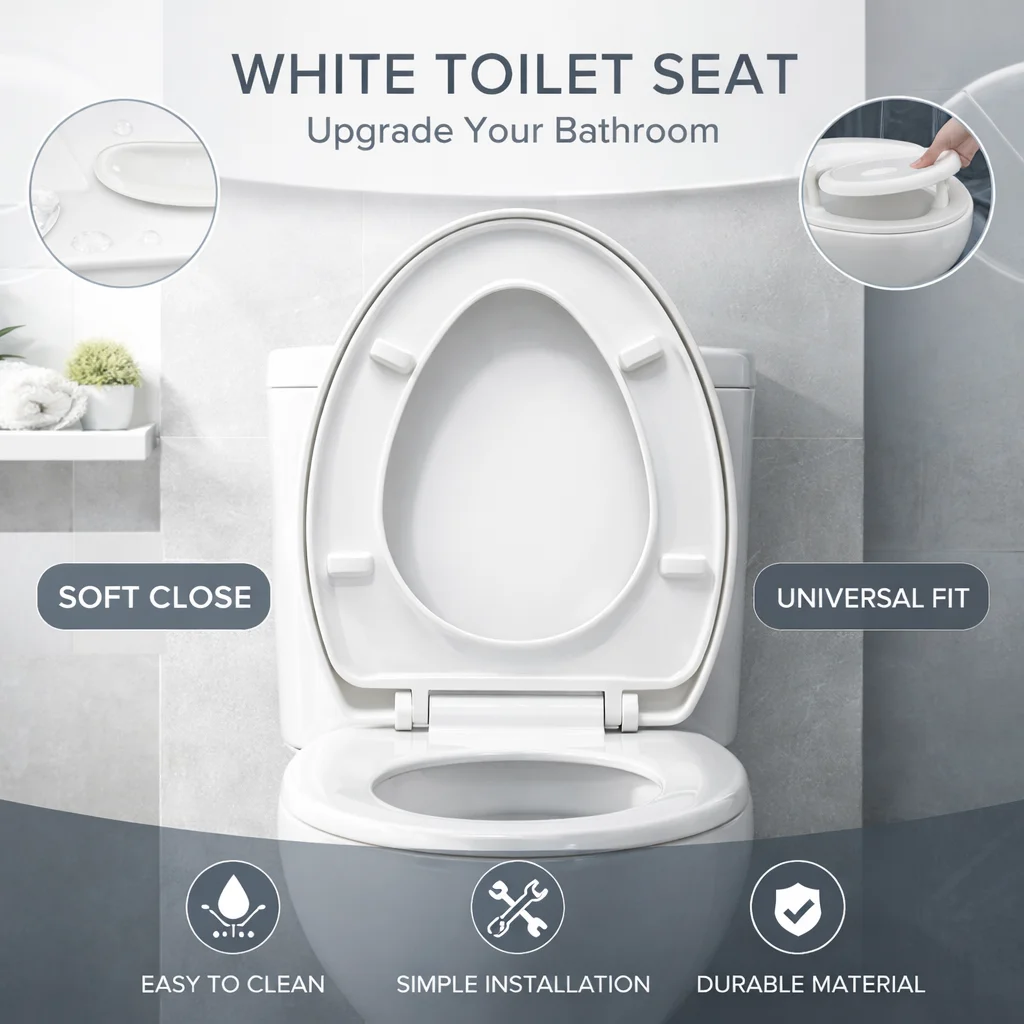 

Быстромонтируемая крышка для унитаза, установка без инструментов, бесшумное закрытие сиденья для ежедневного домашнего использования