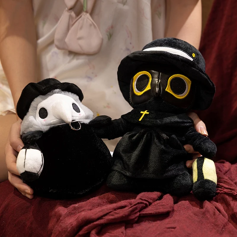 Halloween's Day Crow Doll Gevuld Staande Zwart Wit Cartoon Dier Duisternis Plushie Party Decor Cadeau