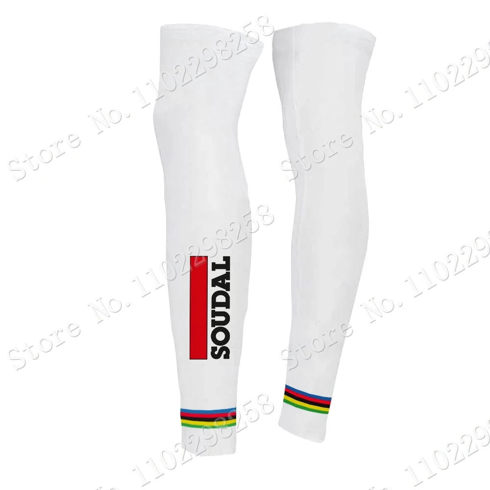 2023 Soudal Quick Step World Champion Leg Warmers UV Protection Julian Alaphilippe Cycling Arm Warmer Road Bike Leg Sleeve MTB