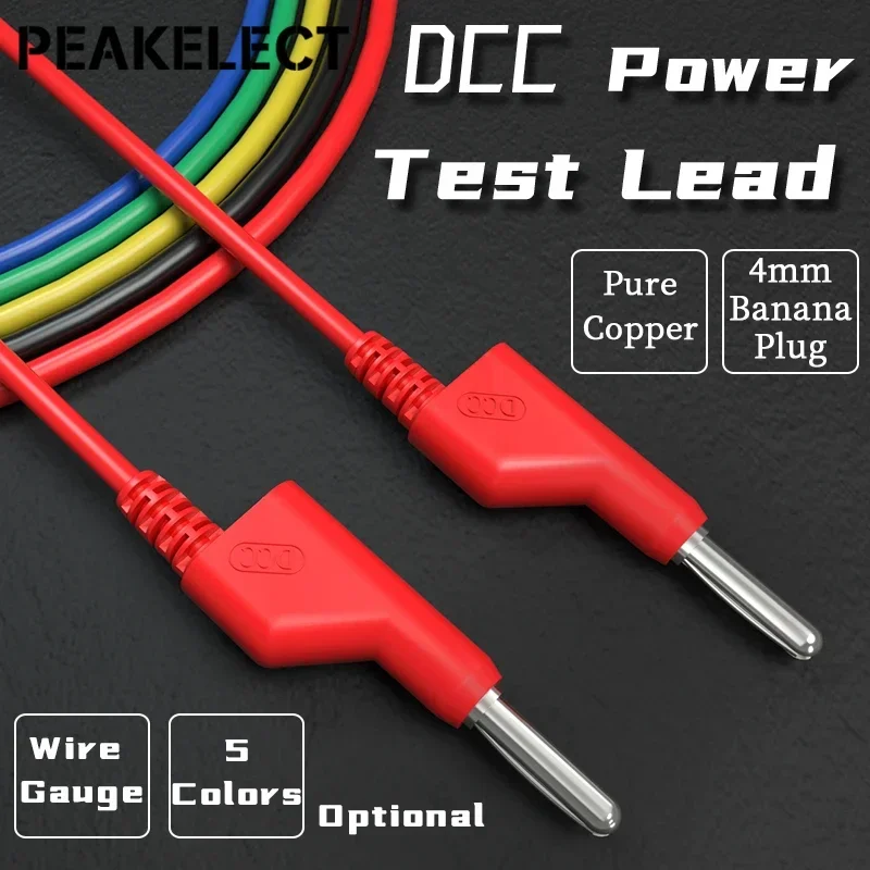 Cleqee 5x Random Color Dual Stackable 4MM Banana Plug DCC Power Test Leads 20A Multimeter Test Cable Cord 0.5m/1m/1.5m/2m/3m/5m