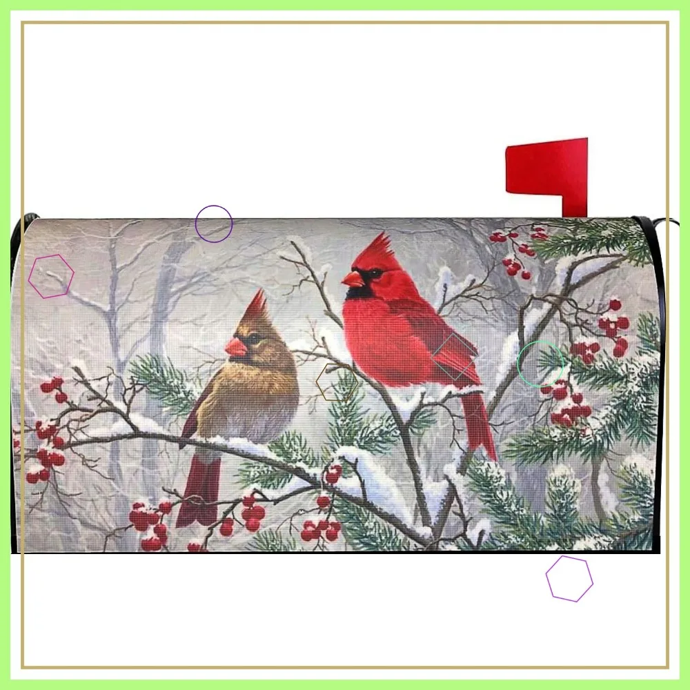 

Standard Magnetic Mailbox Cover 18x21 Inch, Waterproof Holiday Garden Decor for Outdoor Use
