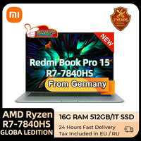 Xiaomi Redmi Book Pro 15 Laptop Ryzen R7-7840HS AMD 780M 16G RAM 512GB/1T SSD 15.6-Inch 3.2K 120Hz Screen  Mi Notebook PC