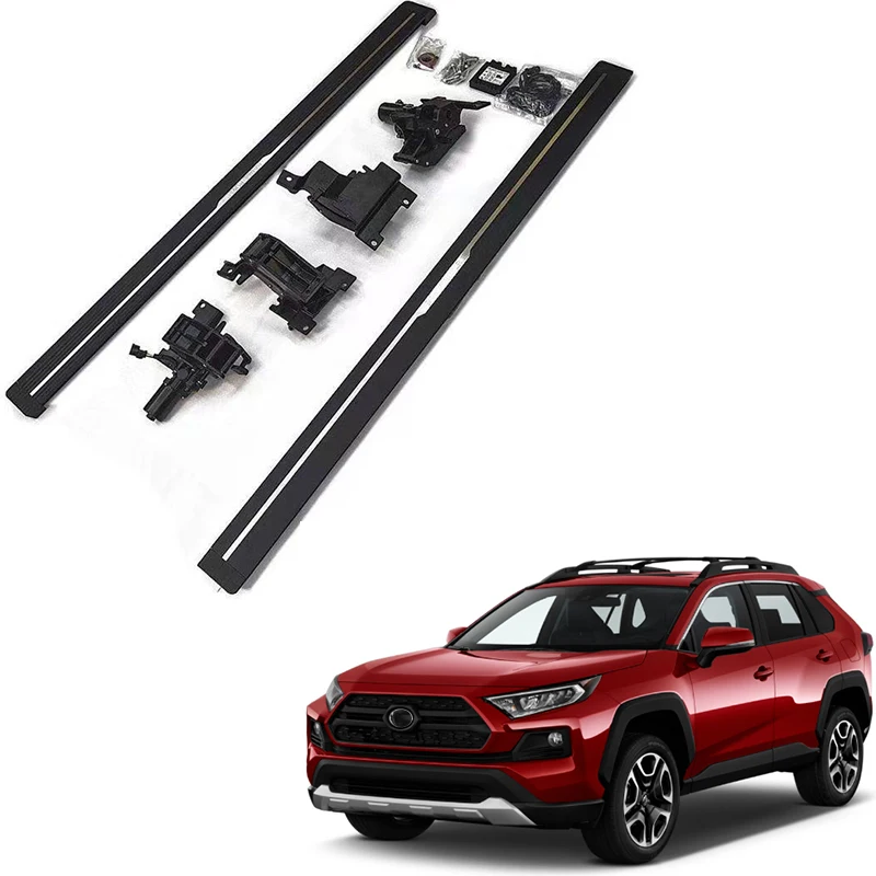 

Автоматические электрические выдвижные подножки для Toyota RAV4 2012 с LED-подсветкой, совместимые с OEM-моделями Jeep, Isuzu, Land Cruiser, Ram 1500