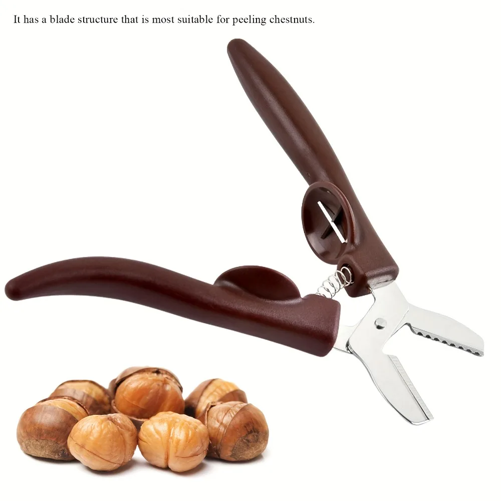 

Chestnut Cutter Nut Cracker Tool Chestnut Cracker Tool Stainless Steel Chestnut Clip Convenient Chestnut Peeler For Kitchen