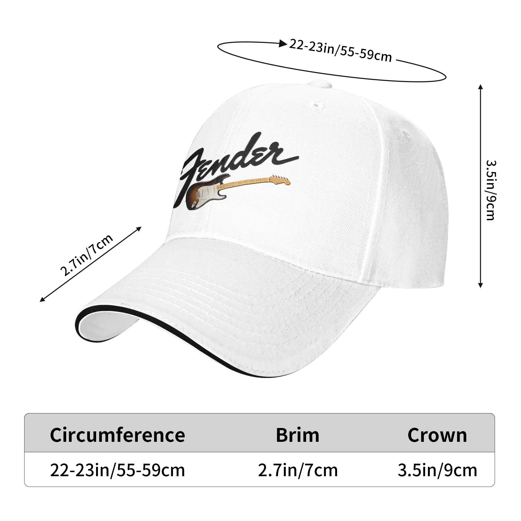 Summer Fender Jimi Hendrix Electric Guitar Baseball Cap Kpop Rock Casual Sun Hip Hop Hats Female Male Dropshipping Snapback Cap