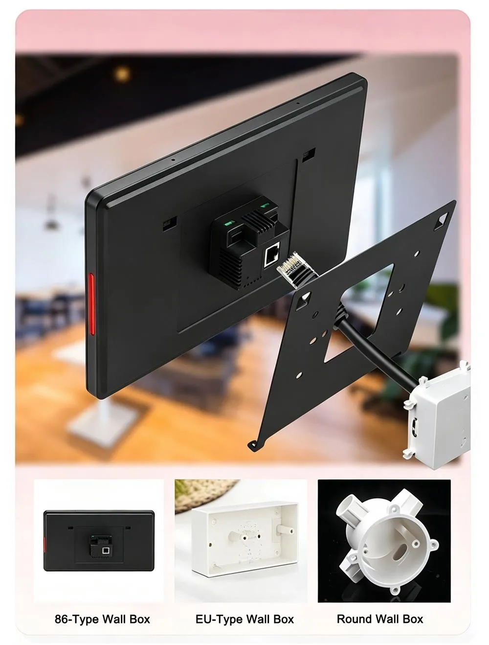 8 10,1" Wandmontiertes Android Smart Home Bedienfeld RK3566 POE-Stromversorgung Android 11 Kapazitives Touch-Tablet für Zuhause & Büro – Detail 8