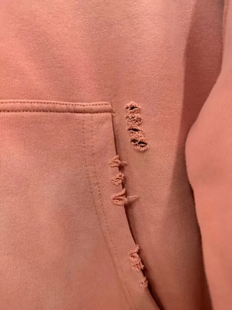 2026ss Vintage PALY Hoodies High Quality Hole Distressed Casual Men Women Pullover Hoody Streetwear