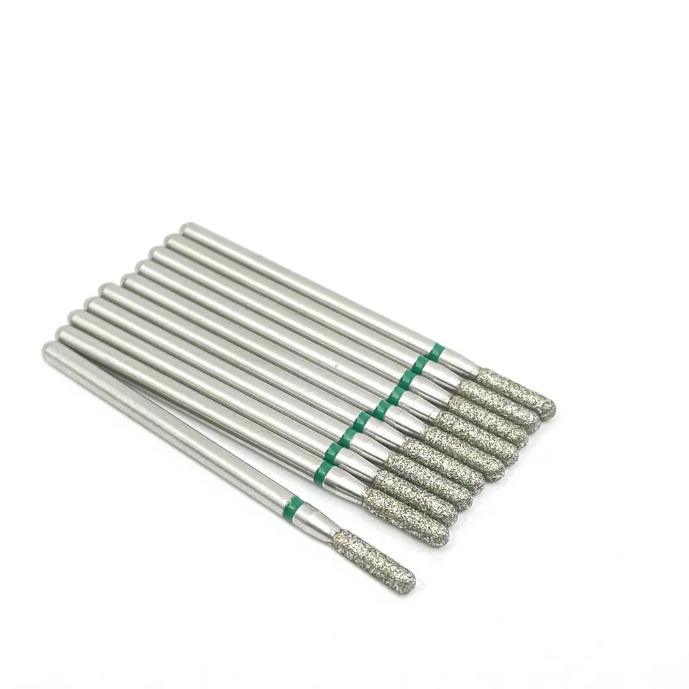 10 teile/satz Diamant Schleifen Bur Bohrer Set Dental Schleifen Dental Burs Polieren Nagel Bohrer 2,35mm Schaft