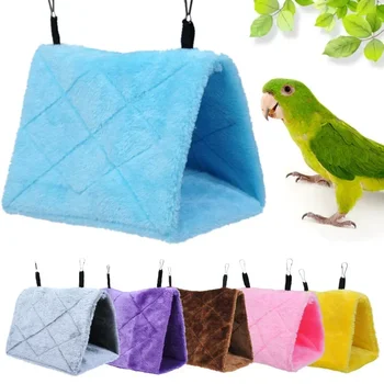 Pet pássaro papagaio gaiolas quente pássaro rede pendurado tenda cama para pássaro dormir gaiola decoração acessórios casa de pássaro ninho de pássaro