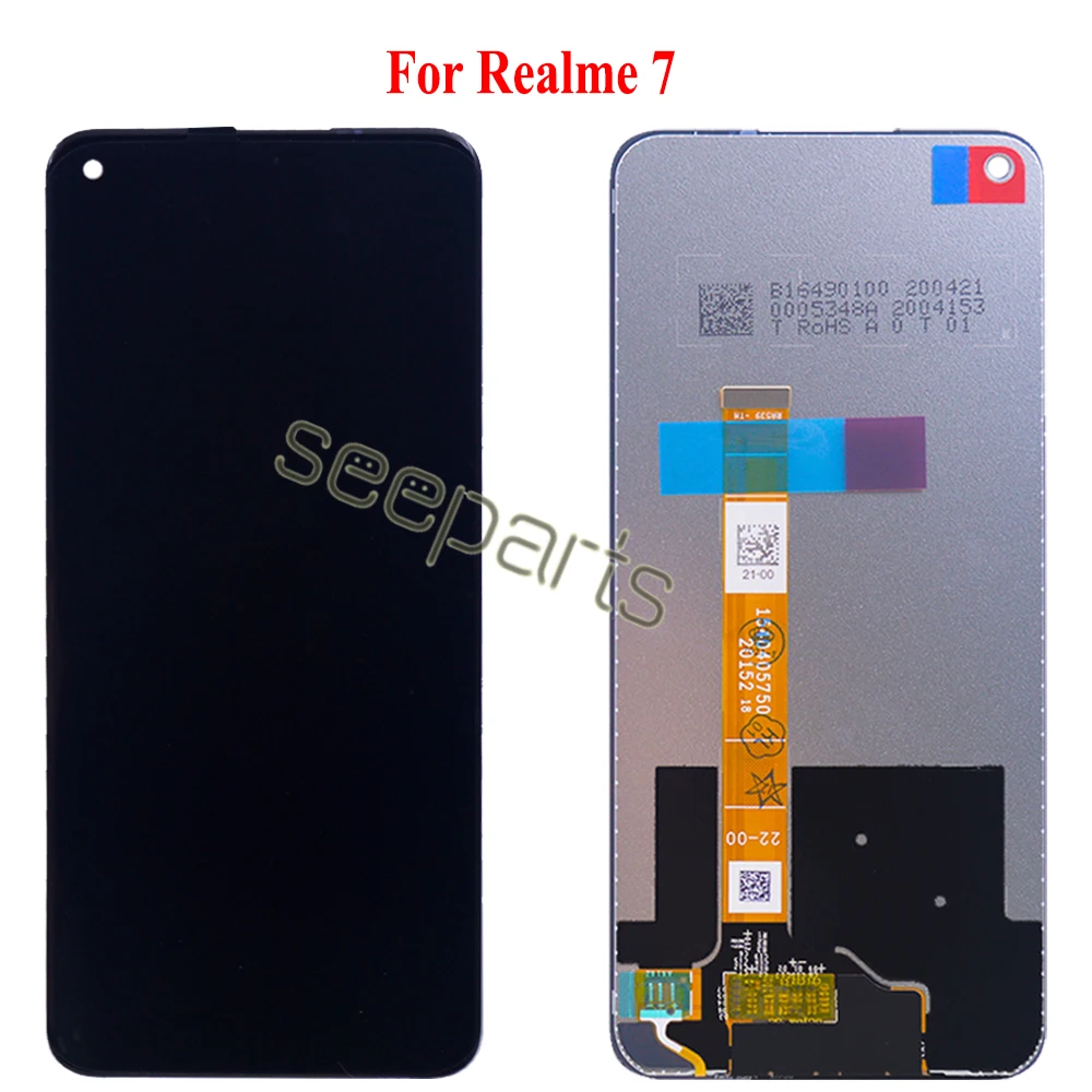 Tested Working For OPPO Realme 7 RMX2155 LCD Display Touch Screen Digitizer Assembly Replacement For Realme 7 5G Phone 6.5