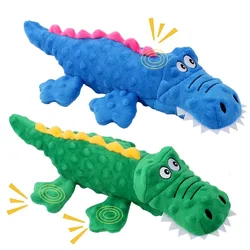 New Dog Toy Soft Plush Pet Dog Squeaky Chew Toys Stuffed Crocodile for Small Large Dogs Cat Cute Interactive Squeak Toy Durable