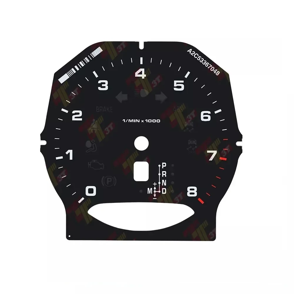 Gauge Face for Porsche 911 Carrera 991 Cayenne 958 Panamera 970 190MPH Black