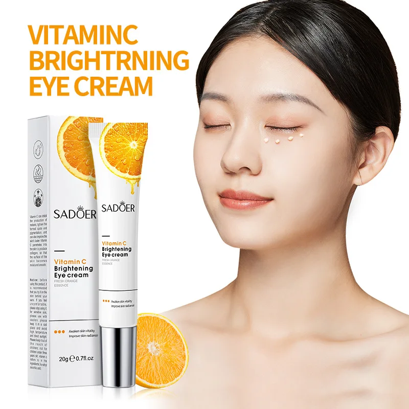 

SADOER Vitamin C Eye Cream Improve Dark Circles Whitening Eye Bags Wrinkle Skin Care Brighten Moisturizer Beauty Eyes Cosmetics