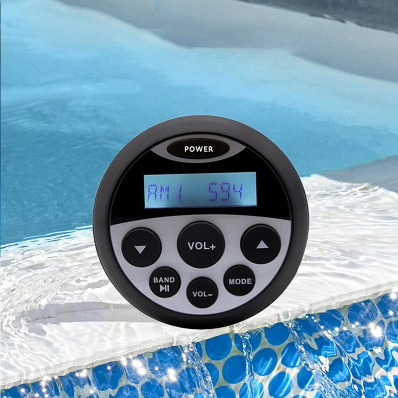 Waterproof Stereo Bluetooth Radio Boat Auto Media FM AM Receiver For Yacht Boat SPA Pools Golf Carts UTV