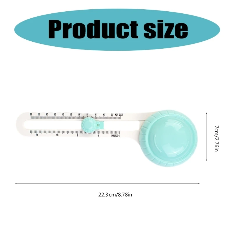 Rotating Paper Round Cutter, Double Scale Circular Cutter for Cards Making Scrapbooking, Cutting Diameter 4'' to 12.6''