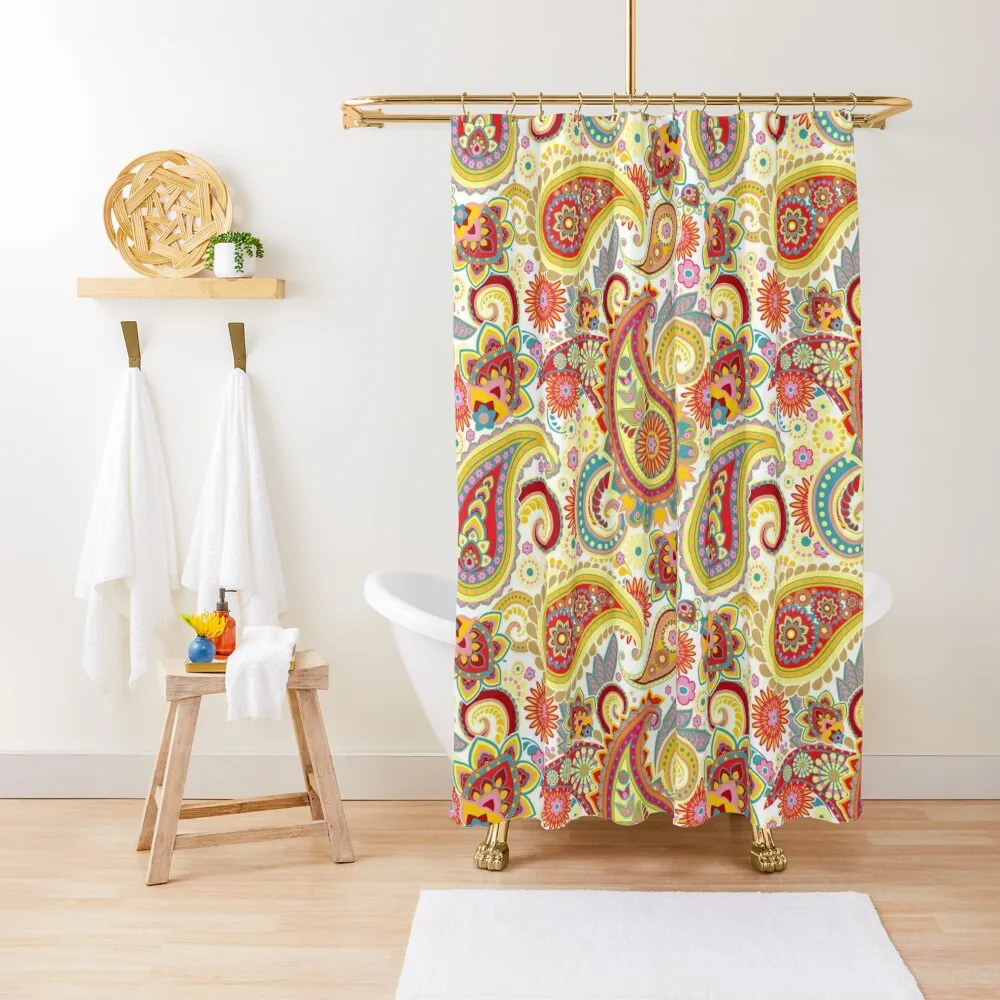 

Floral Paisley Shower Curtain For Shower Shower Set Curtain