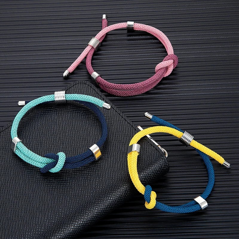 سوار سيلتيك من MKENDN-Infinity للرجال والنساء ، عقدة أبدية زرقاء داكنة ، حبل قابل للتعديل ، مجوهرات صداقة للأزواج ، هدايا #1