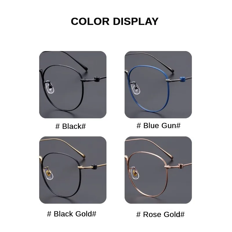 Ultra Light Pure Titanium Glasses Frame Retro Round Large Rim Men Women Eyeglasses Frame New Prescription Optics Spectacle Frame