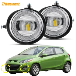 2 Pieces 30W Car LED Lens Fog Light Assembly 8000LM 12V For Mazda 2 Demio 2007 2008 2009 2010 2011 2012 2013 2014 2015 2016 2017