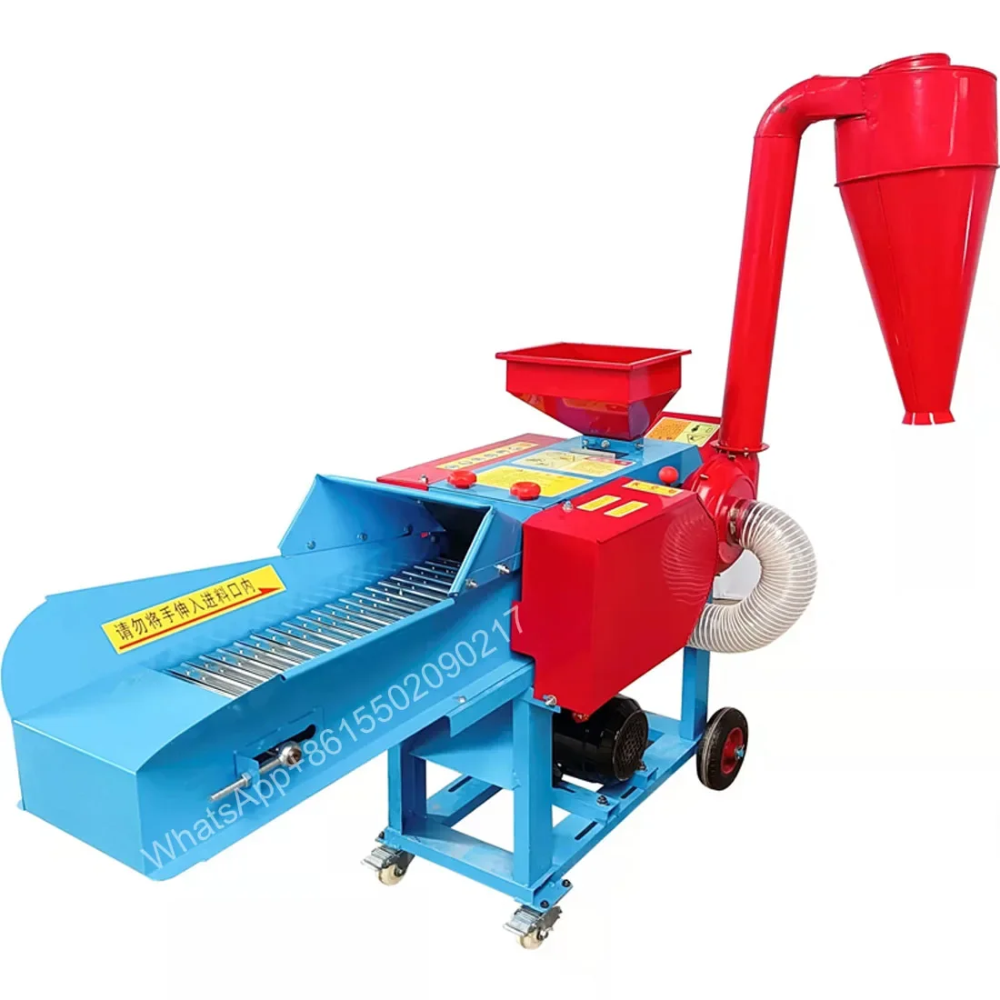 Multifunctional guillotine rubbing silk grinder 220V household cattle and sheep feed grinder straw grass grinder