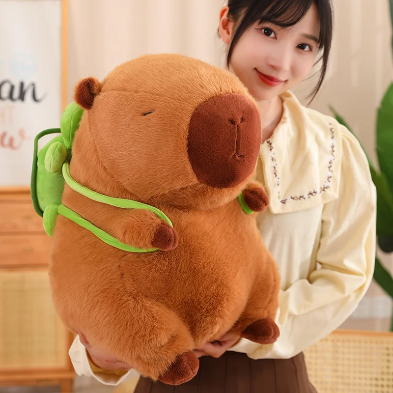 30/40/50cm Fluffy Capybara Plush Doll Kawaii Capybara With Tortoise Stuffed Toy Stuffed Animals Kids Birthday Gift Home Decor