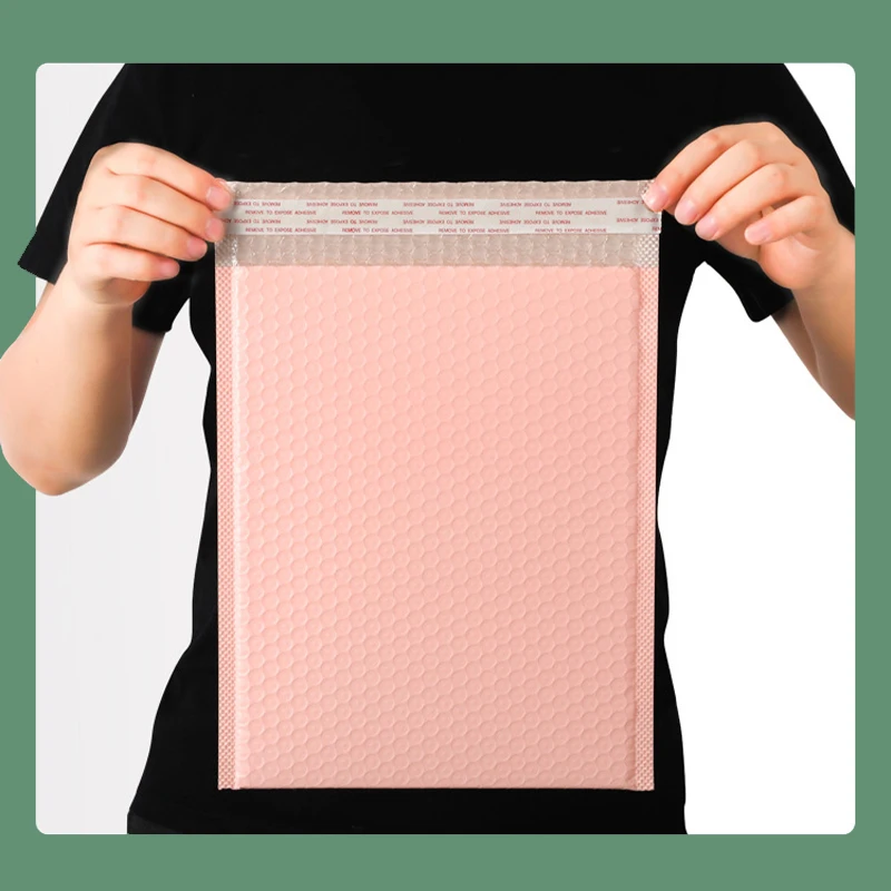 Imagem -02 - Pink Poly Bubble Mailers Envelopes Acolchoados a Granel Bubble Forrado Wrap Polymailer Bolsas para Embalagem de Envio Correio Auto Selo 30 Pcs