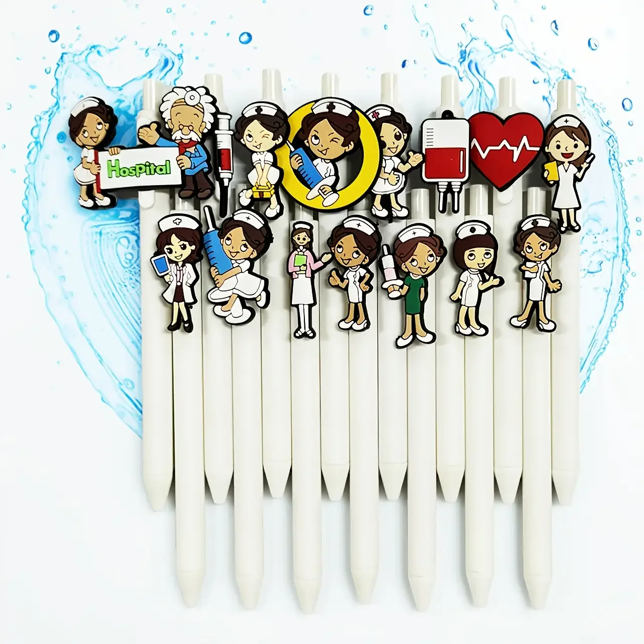 15/10/5 Stück, Kugelschreiber mit ausziehbarem Stift, im Krankenschwester-Design, mit lustigen medizinischen Motiven – das ideale Geschenk für Krankenschwestern und Medizinstudenten. – Detail 4