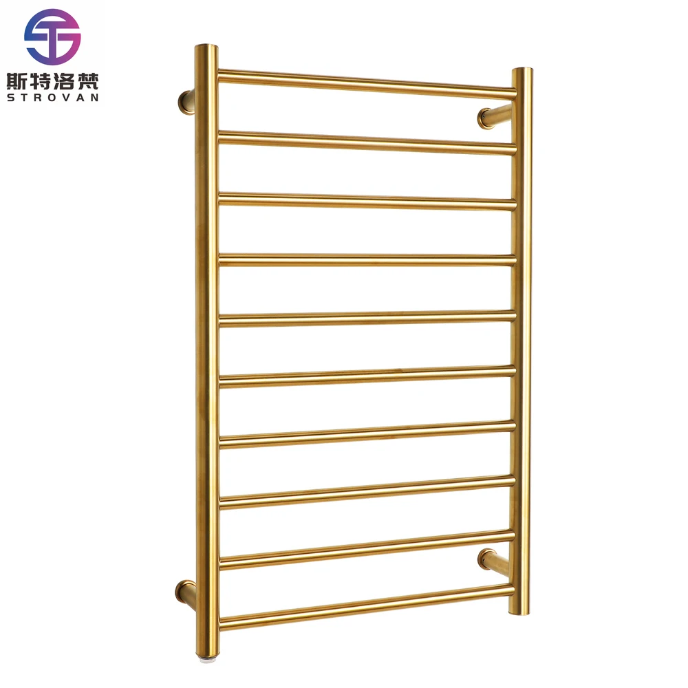 

Brushed Gold Wall Mounted Electric Towel Dryer Electric Towel Rack