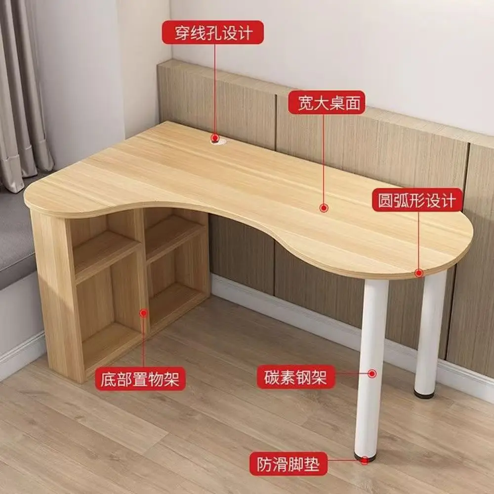 

Student corner writing table study table corner computer desktop table home bedroom desk bookshelf integrated combination
