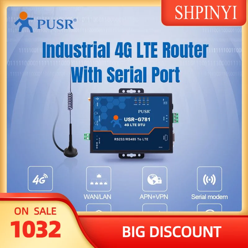 

USR-G781-E EMEA & APAC Промышленный беспроводной модем 4g Gprs с портом Rs485 Rs232