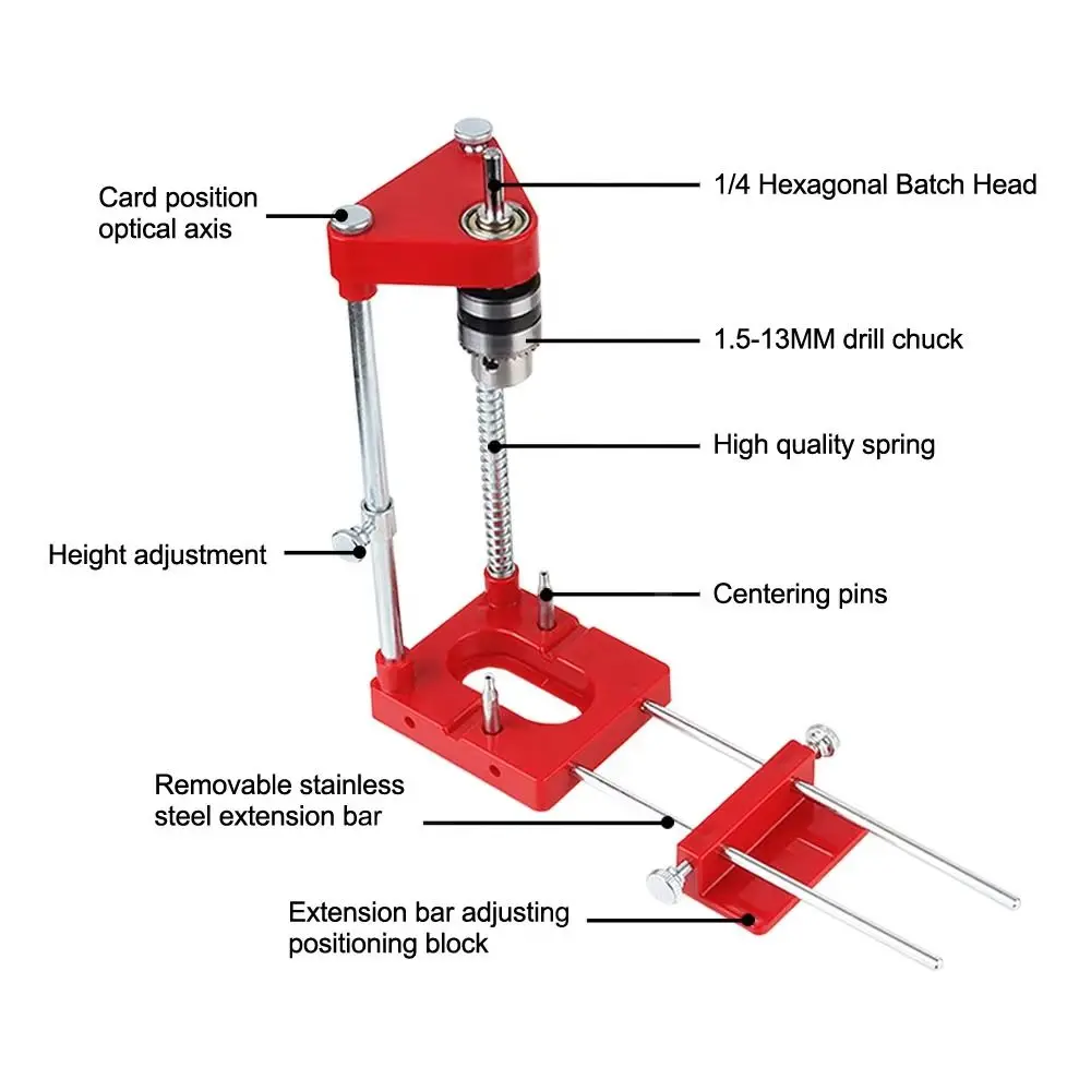 

Portable Drill Guide Drill Locator Hole Cutter Precise Hole Punch Positioner Steel Durable Drilling Template Guide For Carpenter
