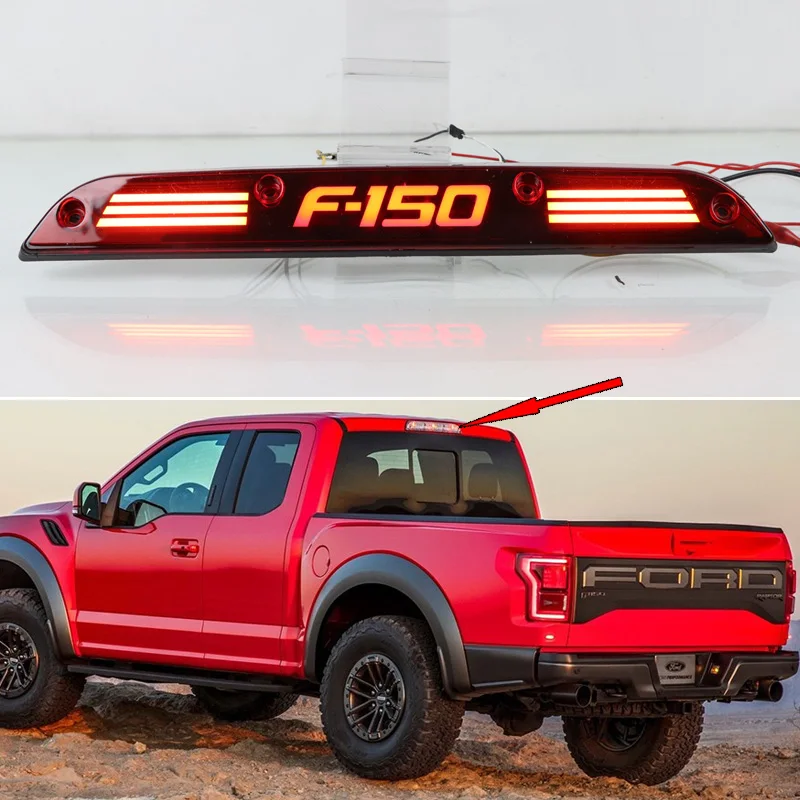 

Car LED Rear Reflector For Ford Raptor F-150 F150 2016 - 2021 Sequence Signal Indicator Tail Light Bumper Brake Lamps