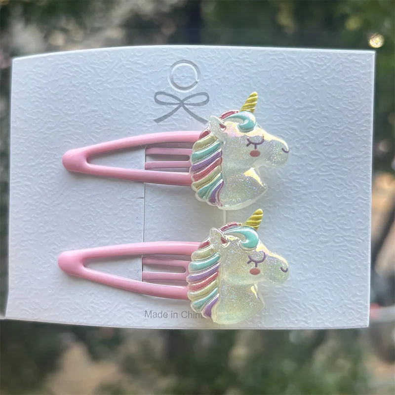 2Pcs Princess Cake Hairpins Girls Hairgrip Children Headwear Barrettes Hair Clips Lovely Hair Accessories for Kids