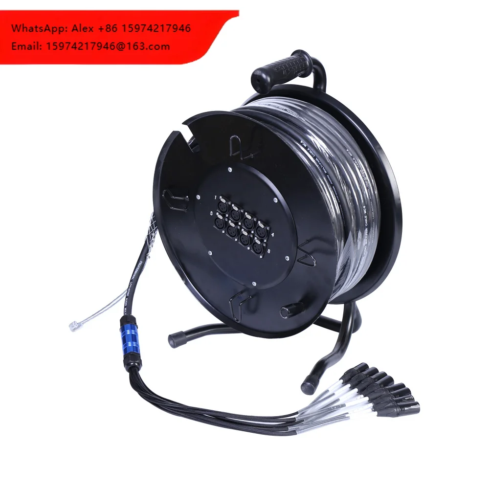 30M 50M Audio XLR Snake Cable Multi-channel Audio Signal Cable Car 8 Way Stage Lighting Power Cable Car