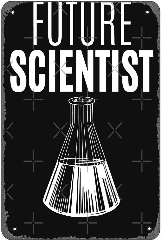 Future Scientist Flask Metal Signs Vintage Man Cave Bar Wall Art Farm Garage School Gift 8x12inch