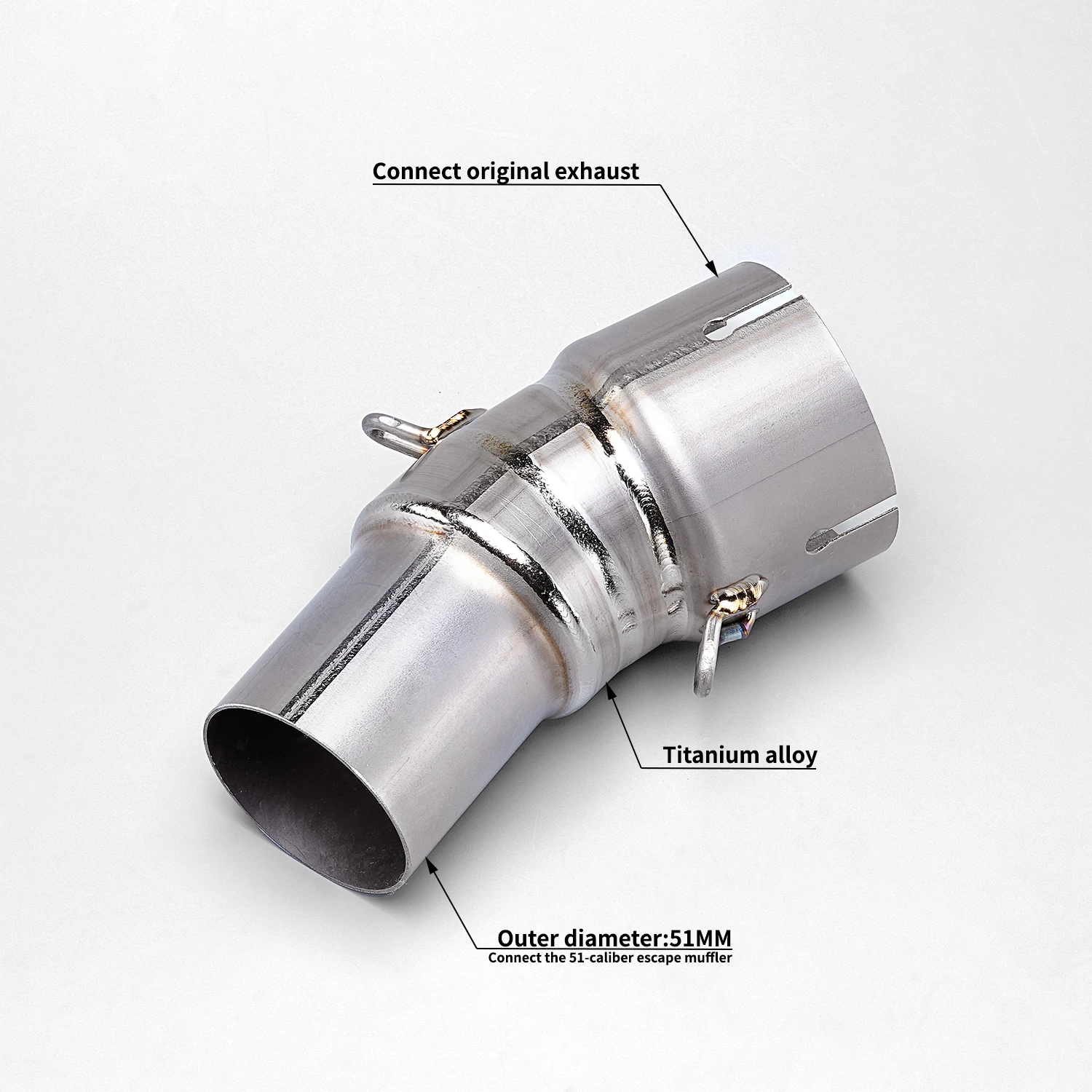 

R1250GS Motorcycle exhaust ti alloy Middle pipe Tubes Muffler System For R1250R 1250RS 1250RT 1250GS ADV 2019-2020