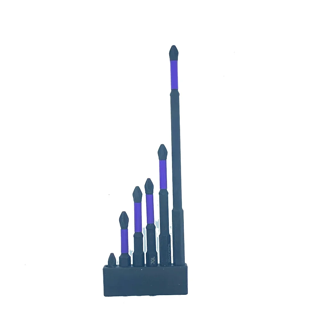 Zestaw końcówek wkrętakowych Ph2 antypoślizgowy 25-150mm udarowa głowica wsadowa silny magnetyczny krzyż wysoki moment obrotowy twardość zestaw śrubokrętów narzędzia
