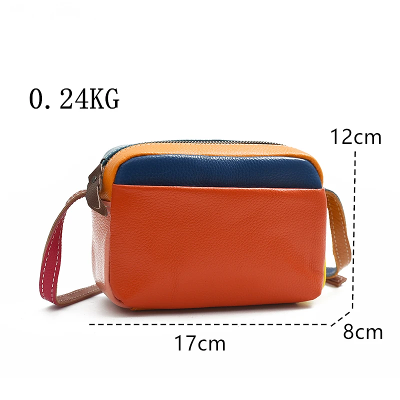 100% Genuine Leather Messenger Bag Luxury Cow Leather For Women Handbags Female High Quality Shoulder Messenger Bags Daily Purse