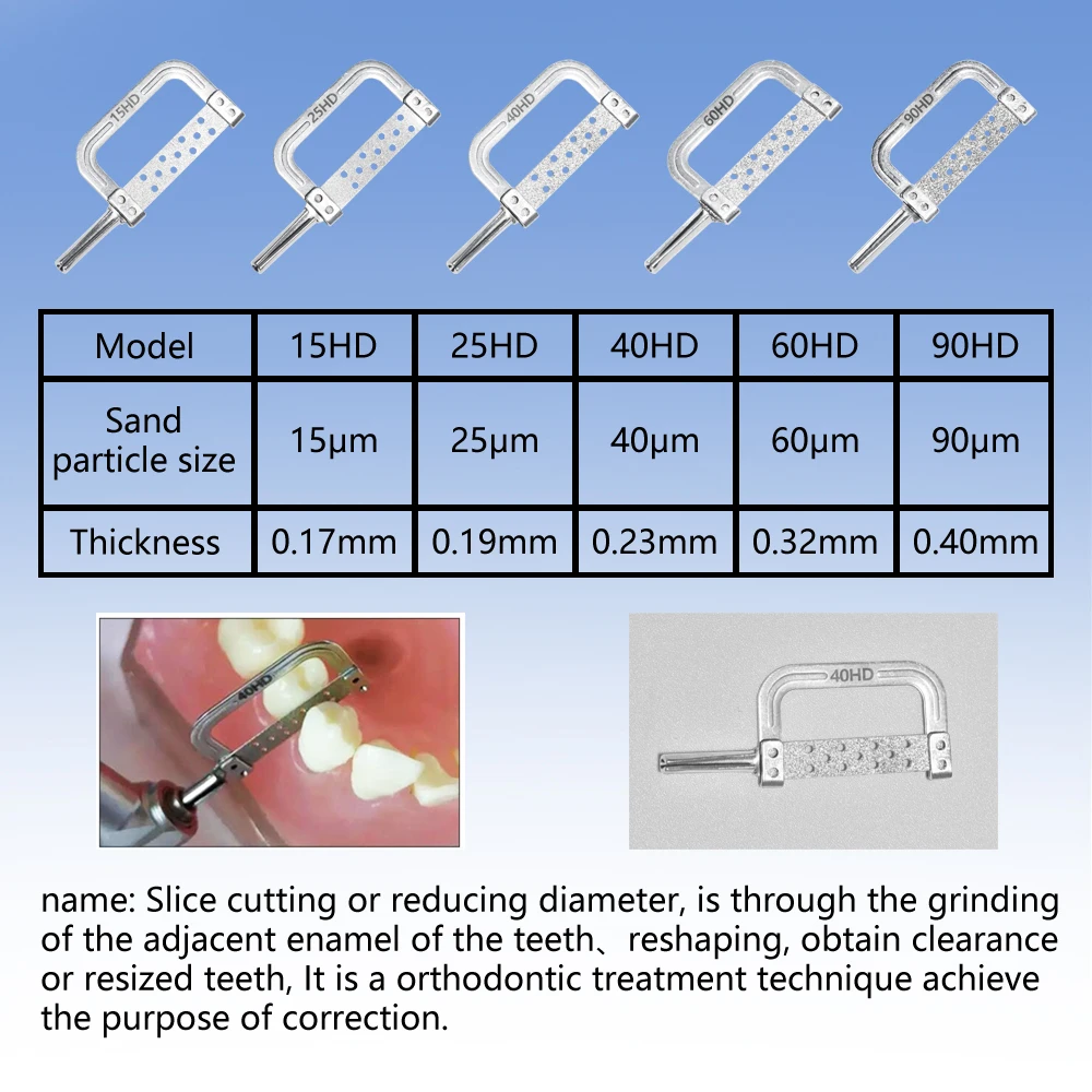 XND Dental Orthodontic Interproximal Enamel Reduction Automatic Strip 15HD-90HD IPR Double-Sided Saw Polishing & Grinding Slice