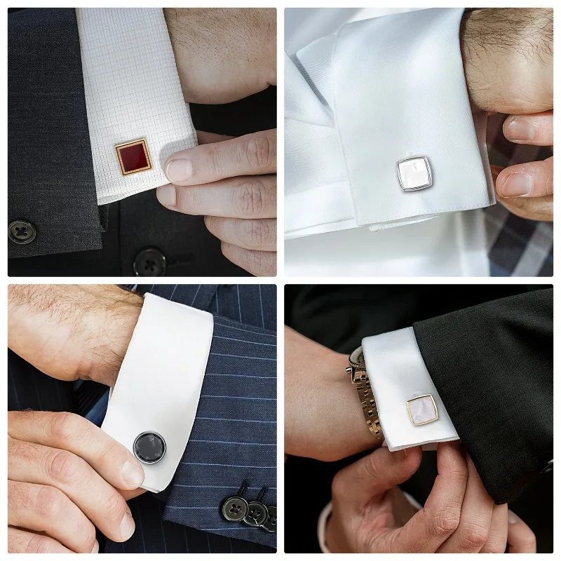 

Men's Business Cufflinks Fashion Gold-plated Checkerboard Sleeve Nail Buckles High-grade Copper Cufflinks