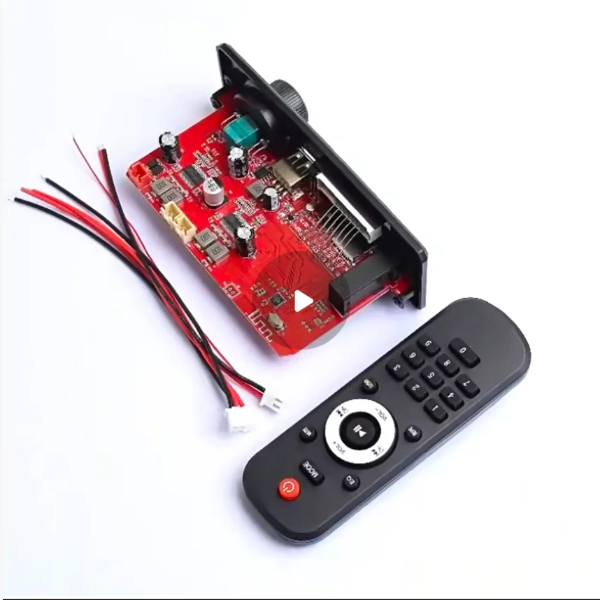 DC 12V car Bluetooth MP3 amplifier decoding board 2 * 80W Bluetooth FM decoder with multiple audio inputs