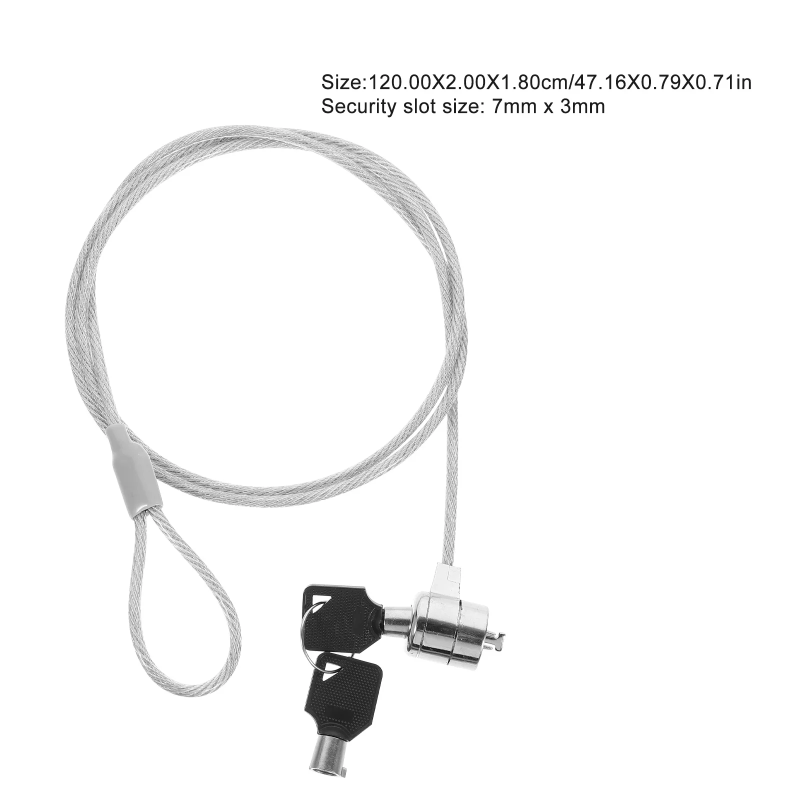 2 juegos de cables de bloqueo para ordenador portátil, Hardware de seguridad con llave de 6 pies, Flexible, giratorio 360, Cable de bloqueo Universal Compatible con ordenador portátil