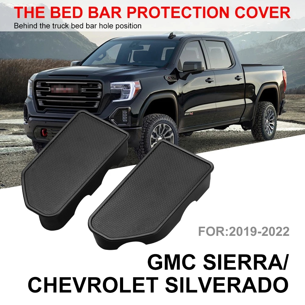 Compatible with Silverado/GMC Sierra Truck Bed Rail Stake Pocket Cover Caps Rail Hole Plugs Waterproof Easy Clean