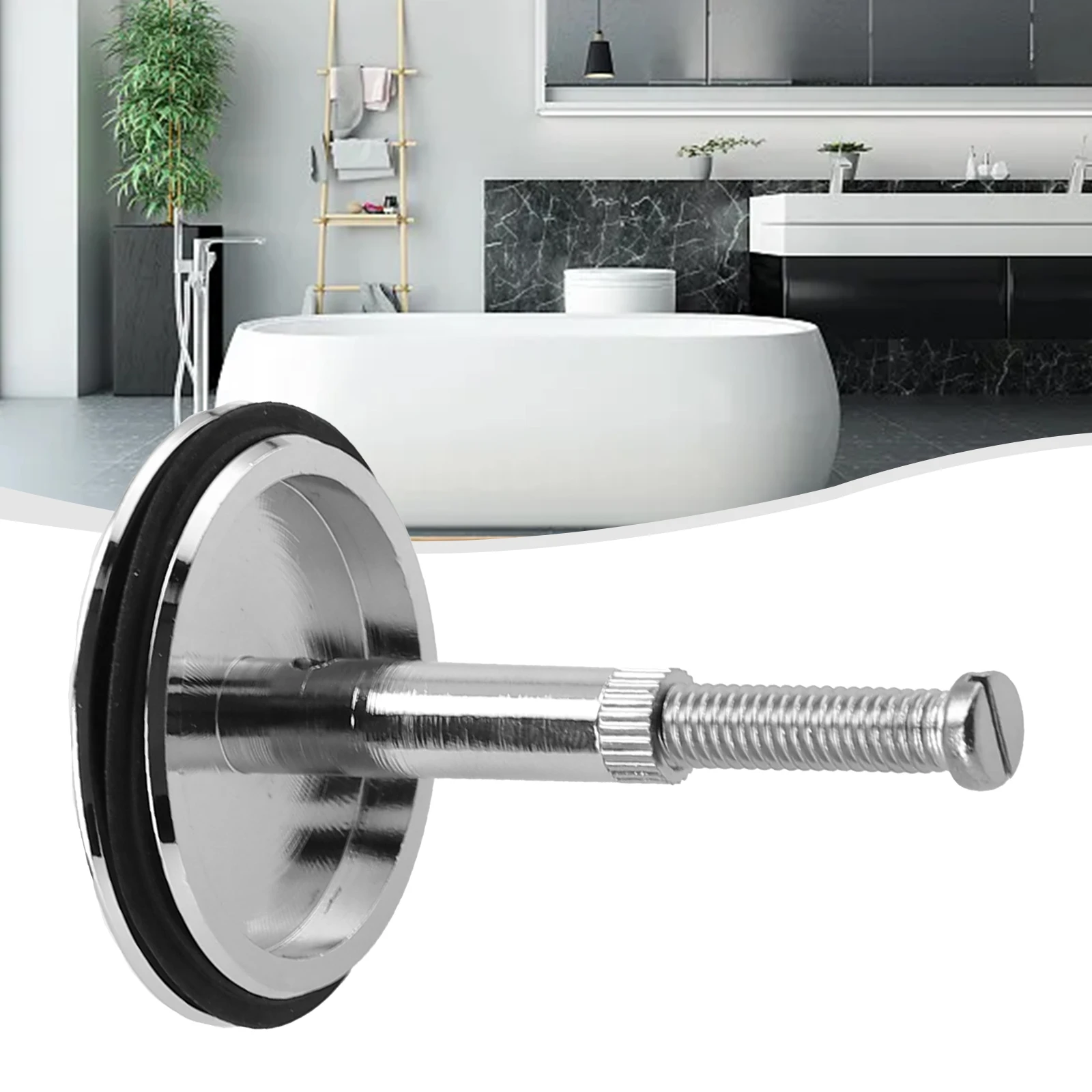 Electroplating Bathtub Stopper Brass Electroplating Replacement Silver Sinks Valve 43mm Accessories Alternatives