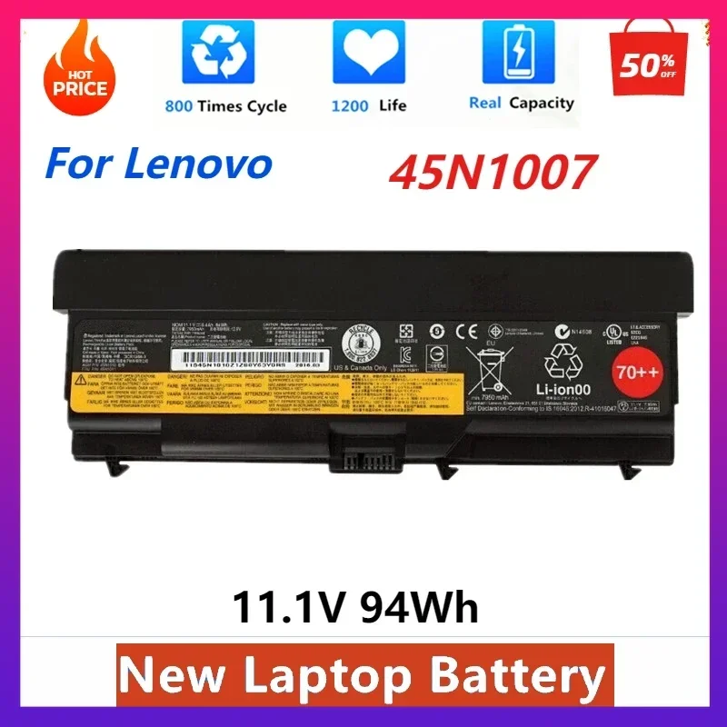 

New 45N1007 45N1011 Laptop Battery for Lenovo ThinkPad T420i T420 T430 T530 W510 W520 L430 L530 W530 W530I E420 11.1V 94Wh