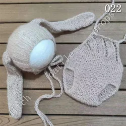 Newborn Photography Props Mohair Shorts + Rabbit Big Ear Hat