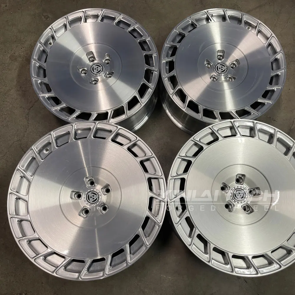 Brushed Silver Monoblock Deep Concave Forged Wheels 17-22 Inch 5x100 5x112 5x114.3 5x120 5x127 PCD SUV Rims