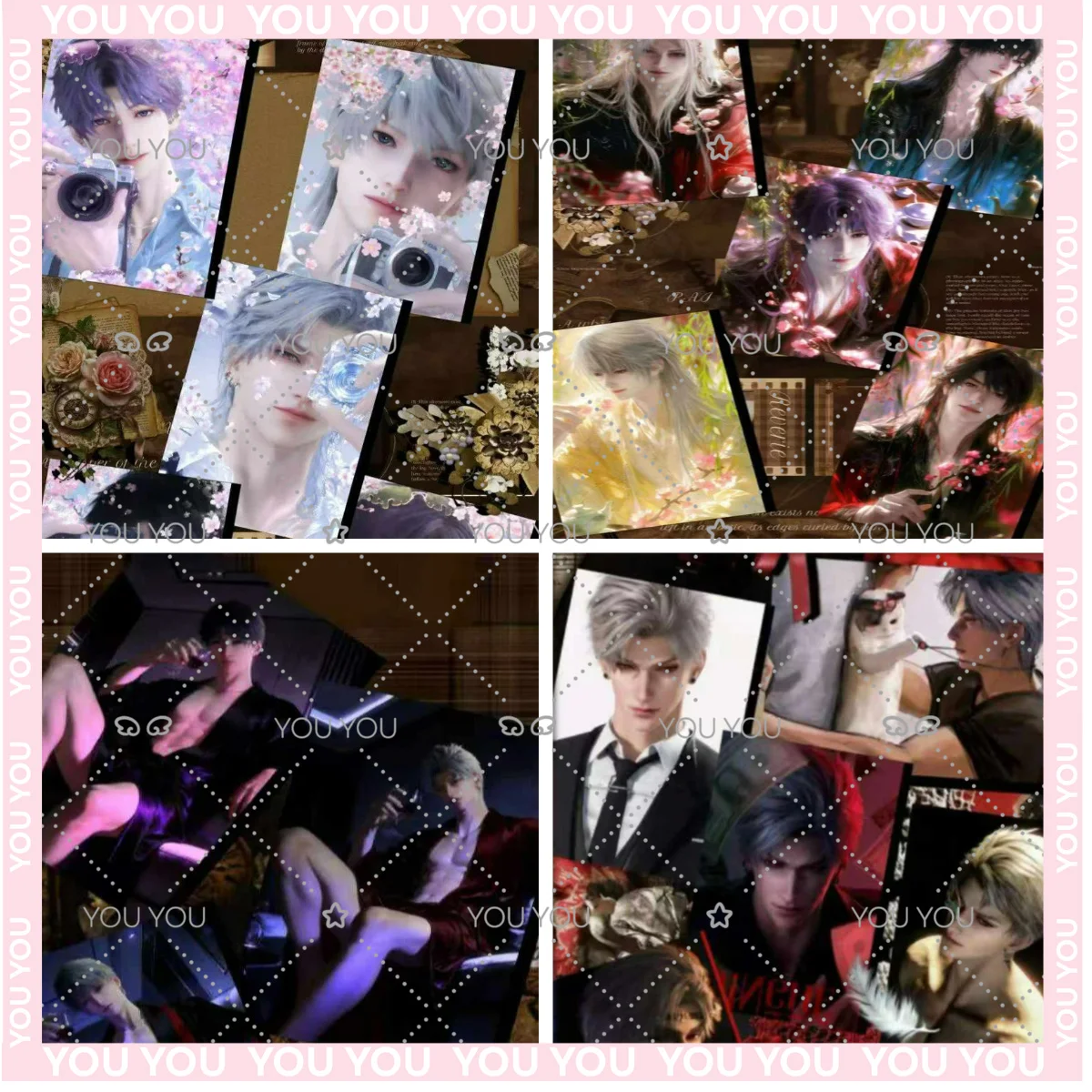 Juego de Tarjetas Coleccionables Serie Love and Deepspace Boyfriend, 160 Piezas, Sin Duplicados, Colección Completa, Tarjetas de Juego